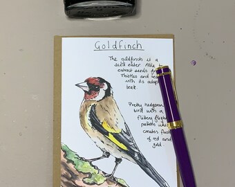 Goldfinch greetings card