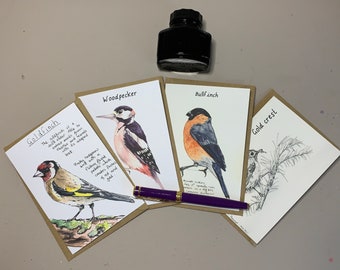 Woodland Bird Card Set 1