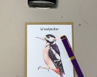 Woodpecker greetings card