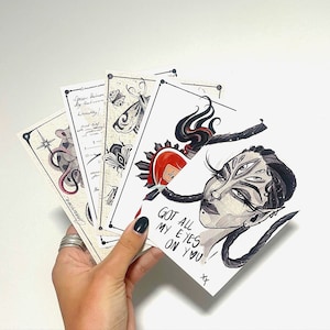 PACK OF 5 / Whimsical Postcards by Cinnamona