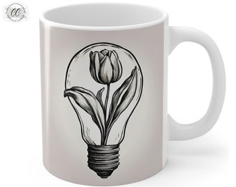 Vintage Tulip Coffee Mug, Beautiful and Stylish Gift for Friends and Family with Floral Design