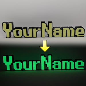 Personalised RuneScape NamePlate // Glow In the Dark // RuneScape Gift // Iron-Man