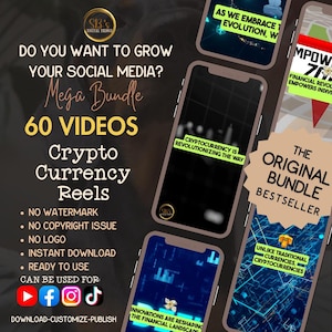 Crypto Currency Reels Mega Bundle 60 High-Quality Videos | No Watermark | Ready to Use | Instant Download