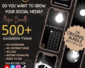The Ultimate Animation Video Bundle | 500+ Videos No Watermark No Copyright Issue Ready for Instant Use | Perfect for Reels and Social Media