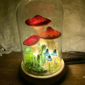 Illuminating Nature&#39;s Magic: Cute Handmade Mushroom Night Light for Home, Room or Office decoration,Personalized and Warm Gift