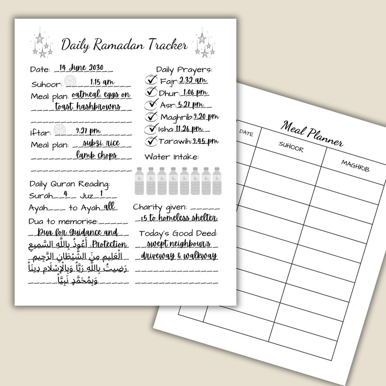 Downloadable Digital Ramadan Planner Tracker Printable PDF for Kids ...