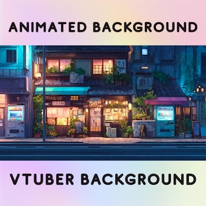 Animated Street Vtuber Background | Urban Digital Backdrop for Twitch & YouTube