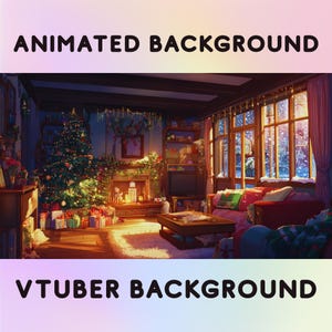 Christmas Animated Vtuber Background | Festive Anime Overlay for Twitch & YouTube