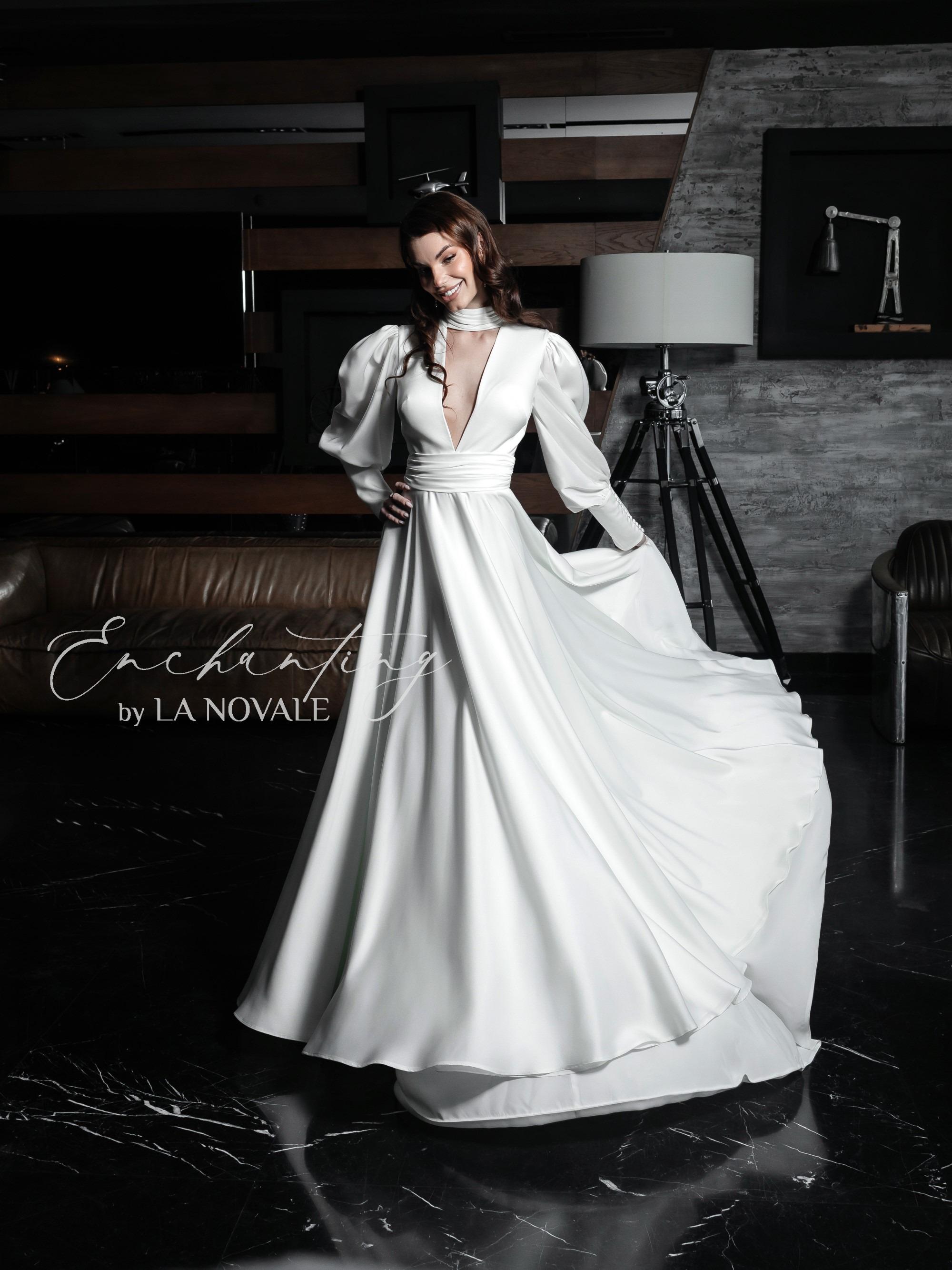 slim fit dress slacks CHARLIZE GOWN DRAPED SATIN EVENING DRESS main image 0