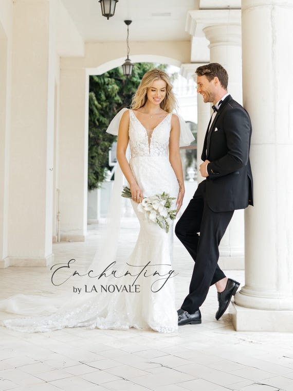 chinese dress ladies Andrea & Leo A0666W Long Formal Off Shoulder Wedding Dress main image 1