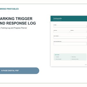 Registro stampabile degli eventi scatenanti l'abbaio del cane, strumento di monitoraggio del comportamento e dell'addestramento, PDF compilabile