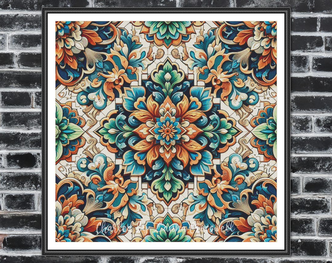 Ornamented Baroque II - Full Coverage Cross Stitch Pattern for Advanced ...