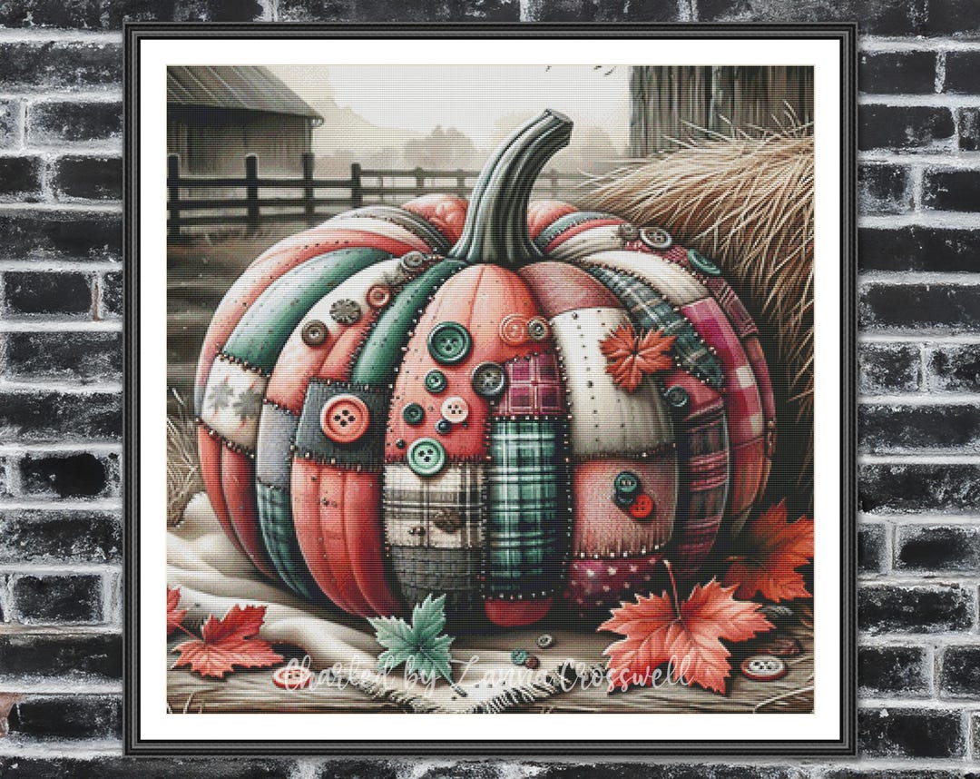 Quilted Autumn - Fall Modern Full Coverage Cross Stitch Pattern for ...