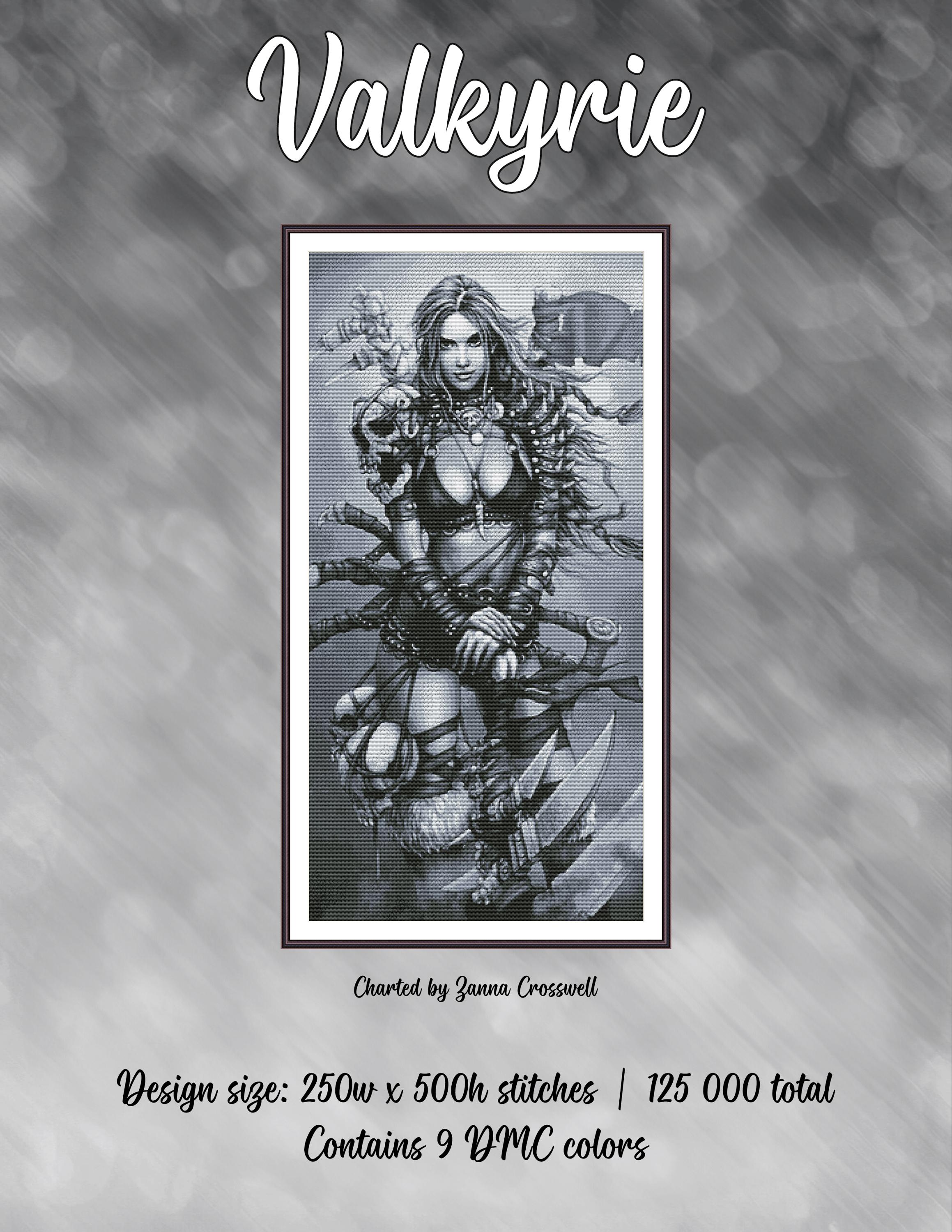 Valkyrie Pattern Valkyrie - Cool Full Coverage Cross Stitch Pattern for Advanced ...