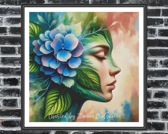Hydrangea Soul - Floral Full Coverage Cross Stitch Pattern For Advanced Stitchers. Downloadable Printable PDF Pattern Keeper Tested.