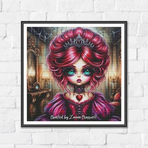 Ruby-Blooded Majesty - Gothic Full Coverage Cross Stitch Pattern For Advanced Stitchers Downloadable Printable PDF. Pattern Keeper Tested