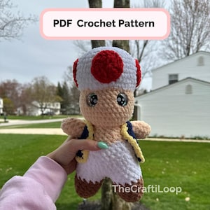 Mushroom Boi Pattern, Mushroom, Low Sew Crochet, Amigurumi Instructions, Crochet Plushie Pattern, PDF Pattern, Intermediate Crochet Pattern