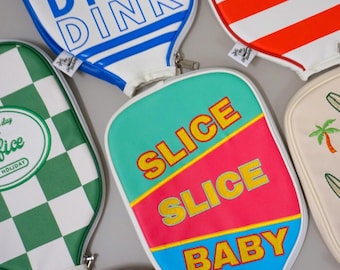 Funda universal para raqueta de pickleball Slice Baby - Funda de cuero para raqueta de pickleball - Regalo perfecto para jugadores y fanáticos del pickleball