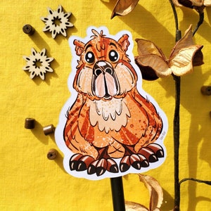 Adorable pegatina de carpincho, linda pegatina de carpincho, decoración original, pegatina de animales acabado brillo, decoración de libreta, smartphone.