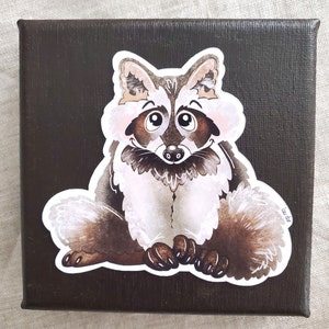 Linda pegatina de mapache, pegatina de mapache bastante adorable, pegatina de animales, decoración de cuaderno, botella de agua, ordenador...