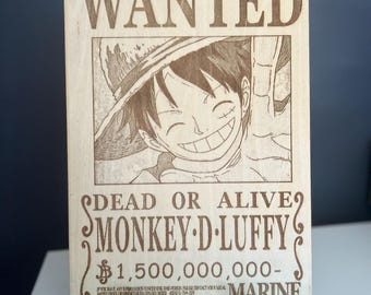 One Piece Wanted Signs