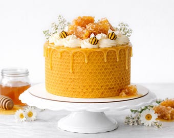 Edible decorative fondant A4 – honeycomb pattern fondant sheet for cutting and wrapping | Cake decoration, cupcakes, cookies