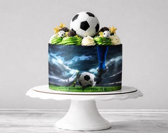 Edible fondant sheet A4 football – decorative fondant for cutting & stamping | Cake decoration for children's birthdays, football parties