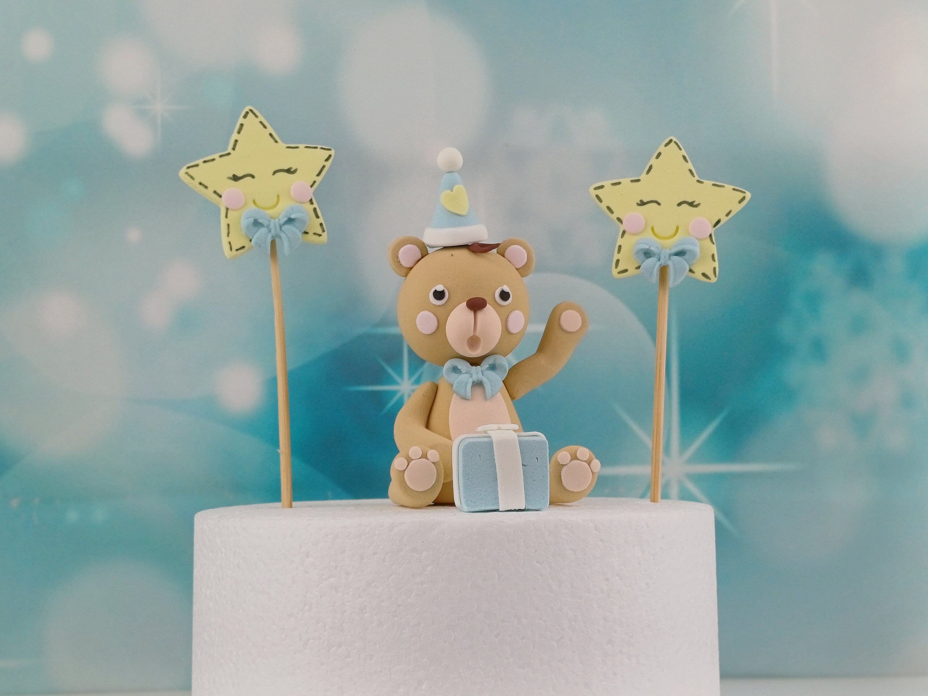 Cake Topper Party Bear · Edible Cake Decoration · Teddy Bear Cake ...