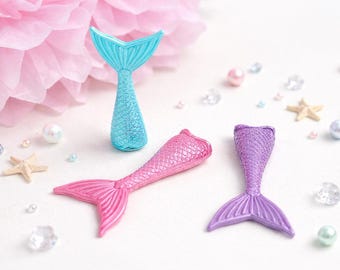 Edible Mermaid Tail Cake Decorations | Sugar Decoration Mermaid | 3 Pieces Handmade | Mermaid Birthday Cake Cupcake Decorations