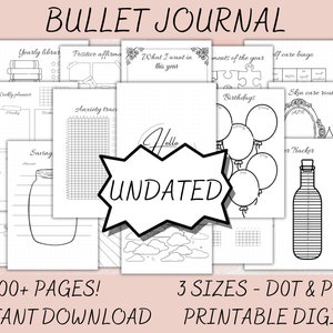 Premade Bullet Journal Bundle, 2024 Bullet Journal Printable, Pages Bullet Journal 2024, Premade Bujo Template, Premade Bujo Inserts Print