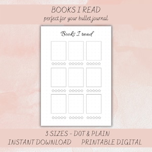 Books I Read Journal Page, Reading Tracker, Reading Log, Planner Tracker Printable, Reading Challenge, Book Log, Book Tracker, Journal Page