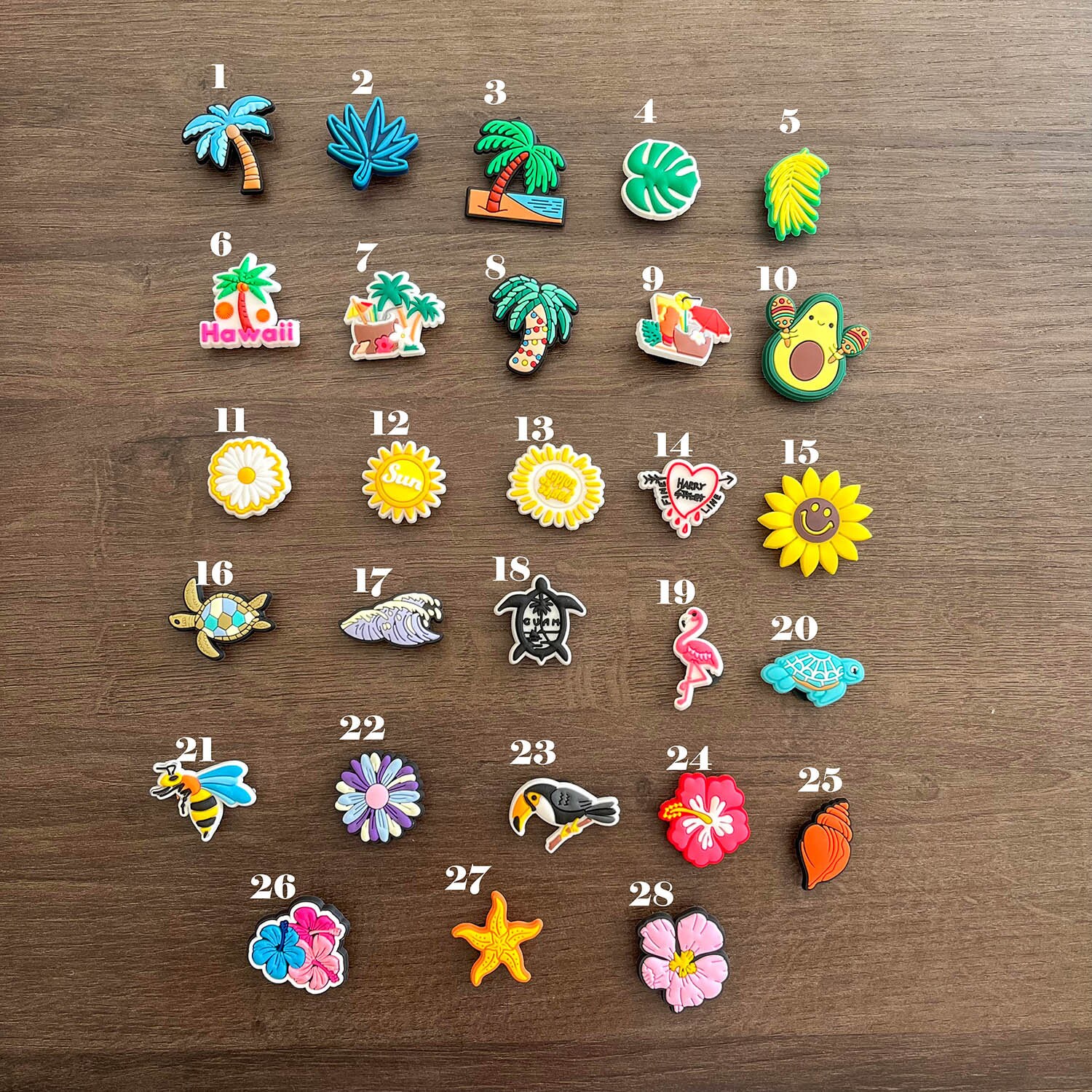 Hawaii Beach Have Fun Coconut Tree Shoe Charms Crocs Charms Jibbitz for Crocs Crocs Shoe Charm