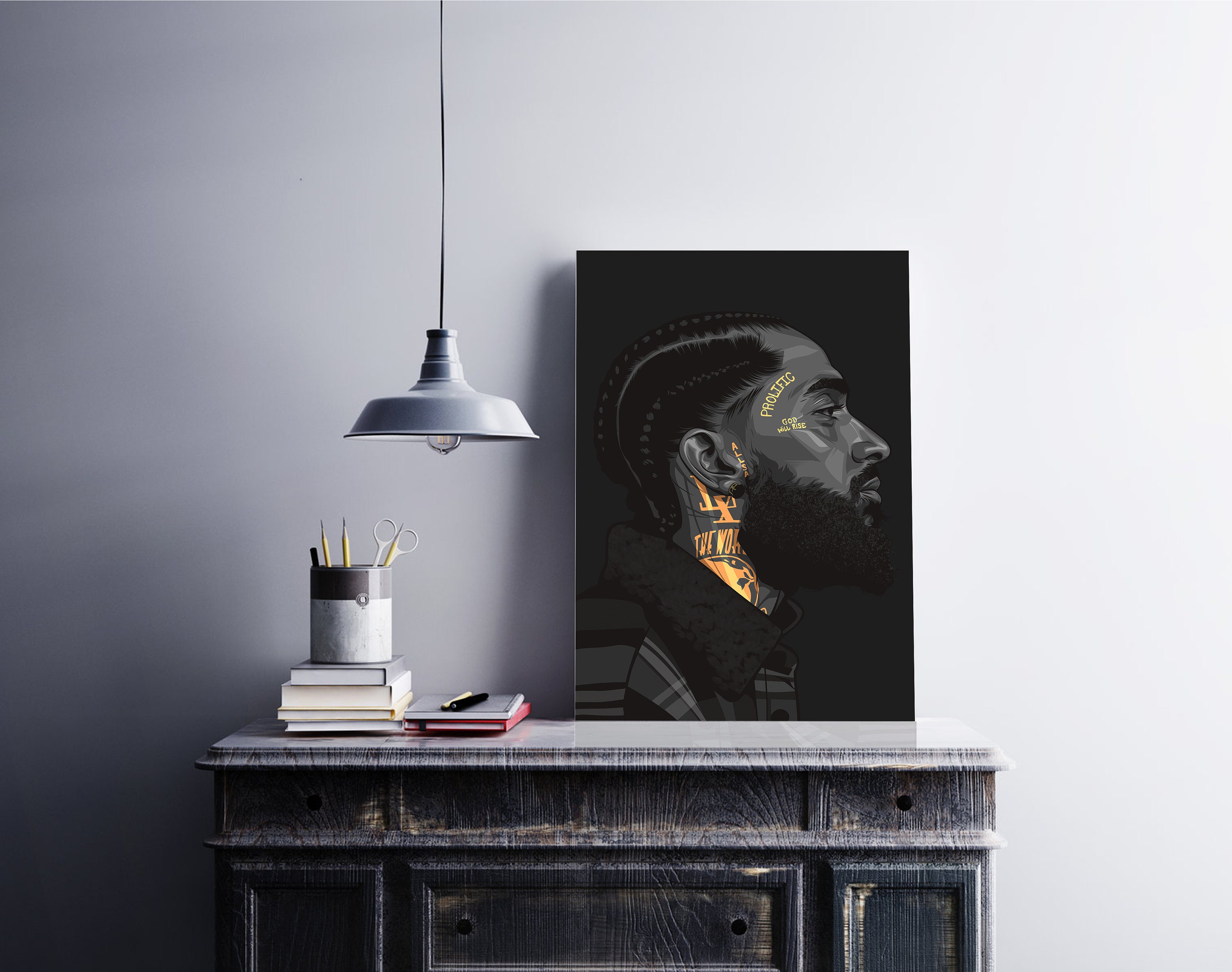 Nipsey Hussle American Rapper Canvas Wall Art Decoration Etsy