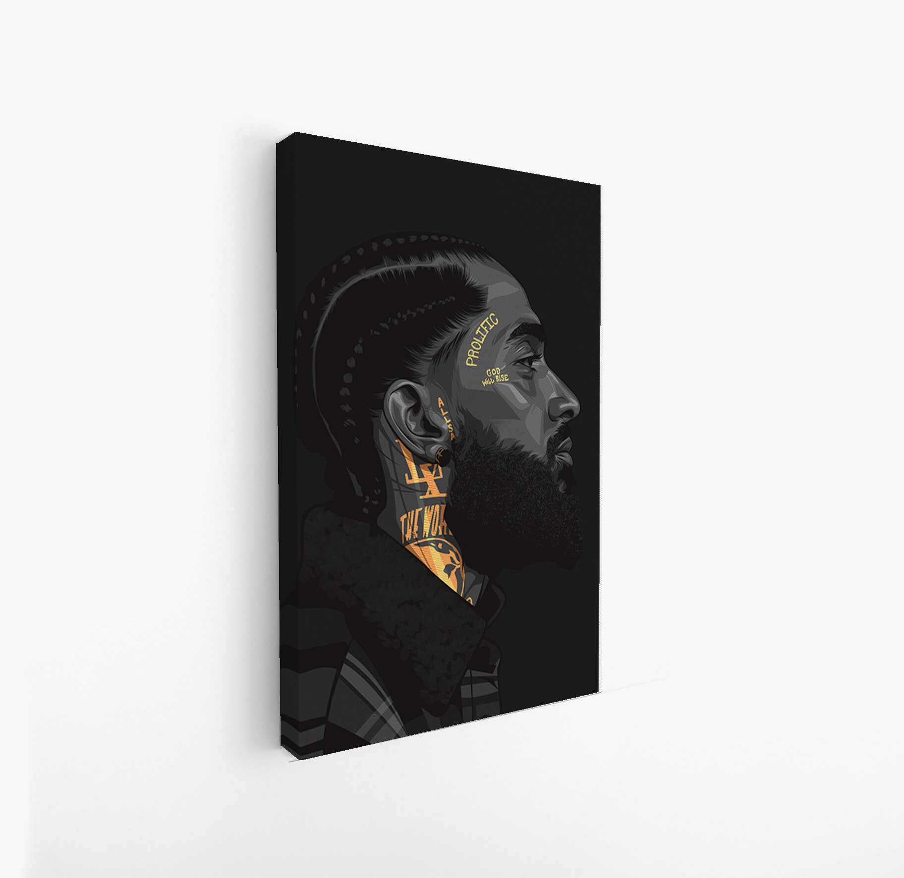 Nipsey Hussle American Rapper Canvas Wall Art Decoration Etsy