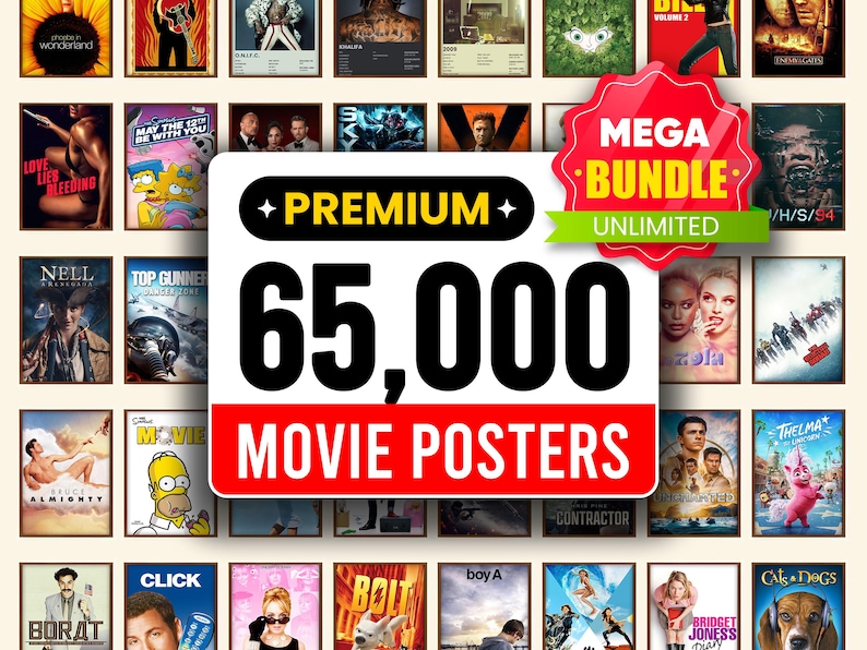 Mega Movie Posters Bundle, 65,000+ Film Collection (Digital Download) image 1