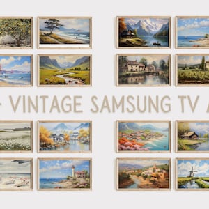50 oeuvres d'art pour téléviseur avec cadre pour samsung | art tv cadre d'été | peintures de paysages vintage | art estival pour cadre art tv | art de la télévision numérique