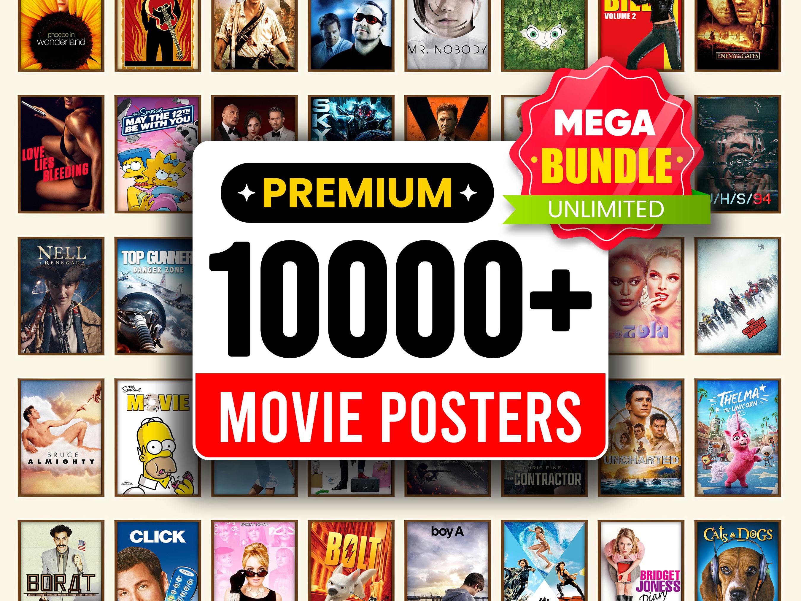 Movie Posters Collection - Set of 10000+ Movie Posters, Digital Movie Poster Downloads, Movie Poster Bundle