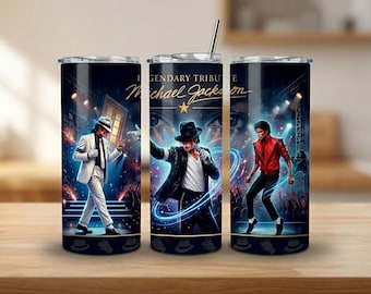 Michael Jackson SVG PNG, diseño PNG para sublimación de vasos del Rey del Pop
