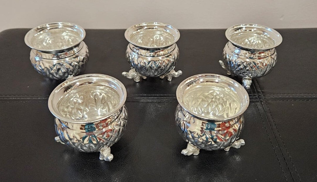 German Silver Elephant Leg Bowl/ Prasadam Bowls Etsy