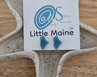 Little Maine. Crushed Seaglass Stud Earrings