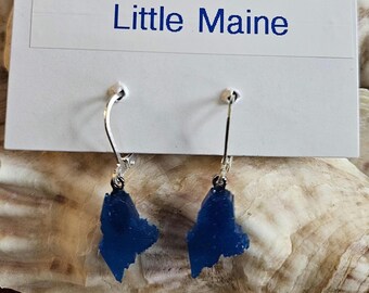 Little Maine, Crushed Seaglass Dangle earrings