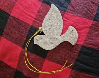 Mourning Dove Ornament: Peace, Love  Faith