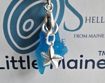 MAINE Necklace  "Little Maine," Seaglass