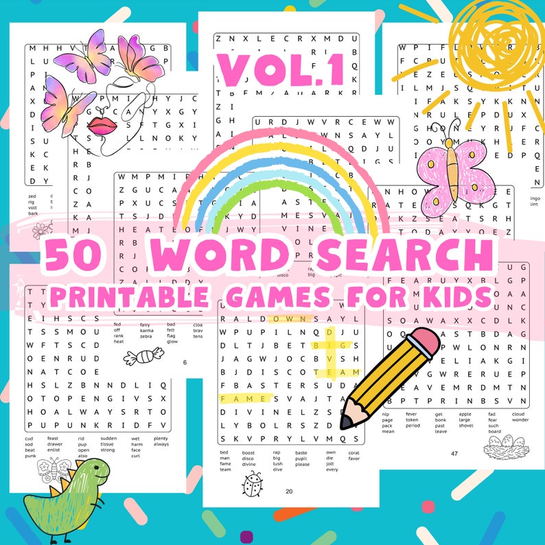Fun Word Search, Fall Activities, Printable Games for Kids,activity