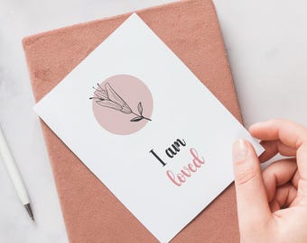 Self Love Affirmations Printable, Positive Mindset & Feminine Healing Bundle, Digital Download + Bonus Poster