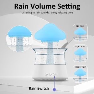 2-in-1 Desk Humidifier Rain Cloud Aromatherapy Essential Oil Zen