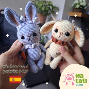 Beginner's crochet bunny pattern guide with step-by-step video tutorials