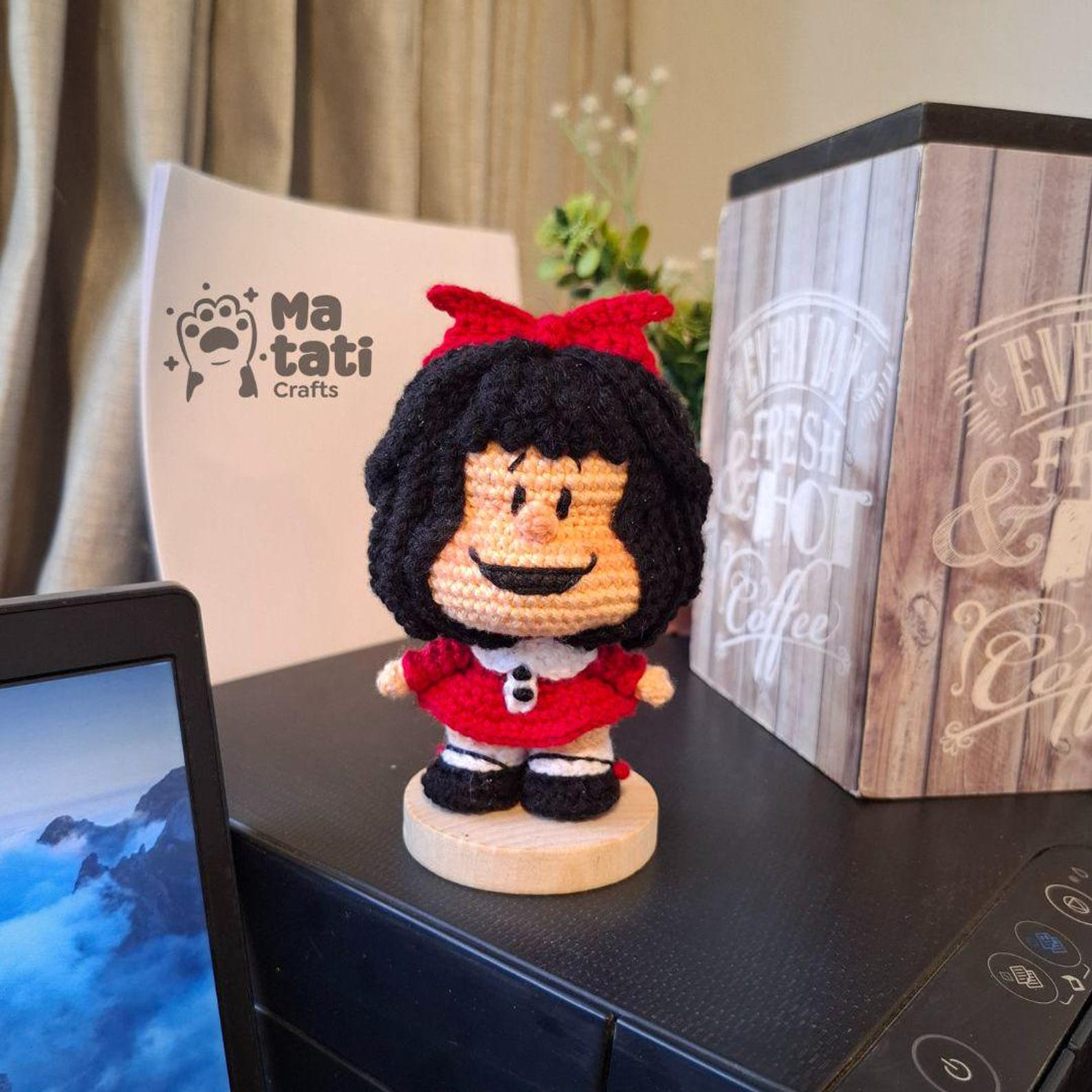 Figurine Mafalda 5.5cm - Espagne, Pyjama Avec Brosse à Dents/dentifrice, Rare