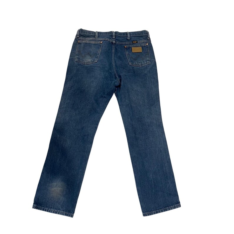 Men's vintage wranglers blue jeans, 36X 32 image 3