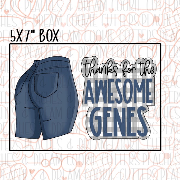 STL Awesome Genes Set | Mothers Day Cookie Cutter | Mom |Spring | Digital File | Florals | Sugar Cookies